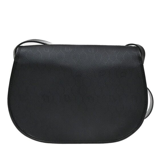 CHRISTIAN DIOR Logo Honeycomb Shoulder Bag PVC Leather Black GHW France 38YH770 - Picture 3 of 14